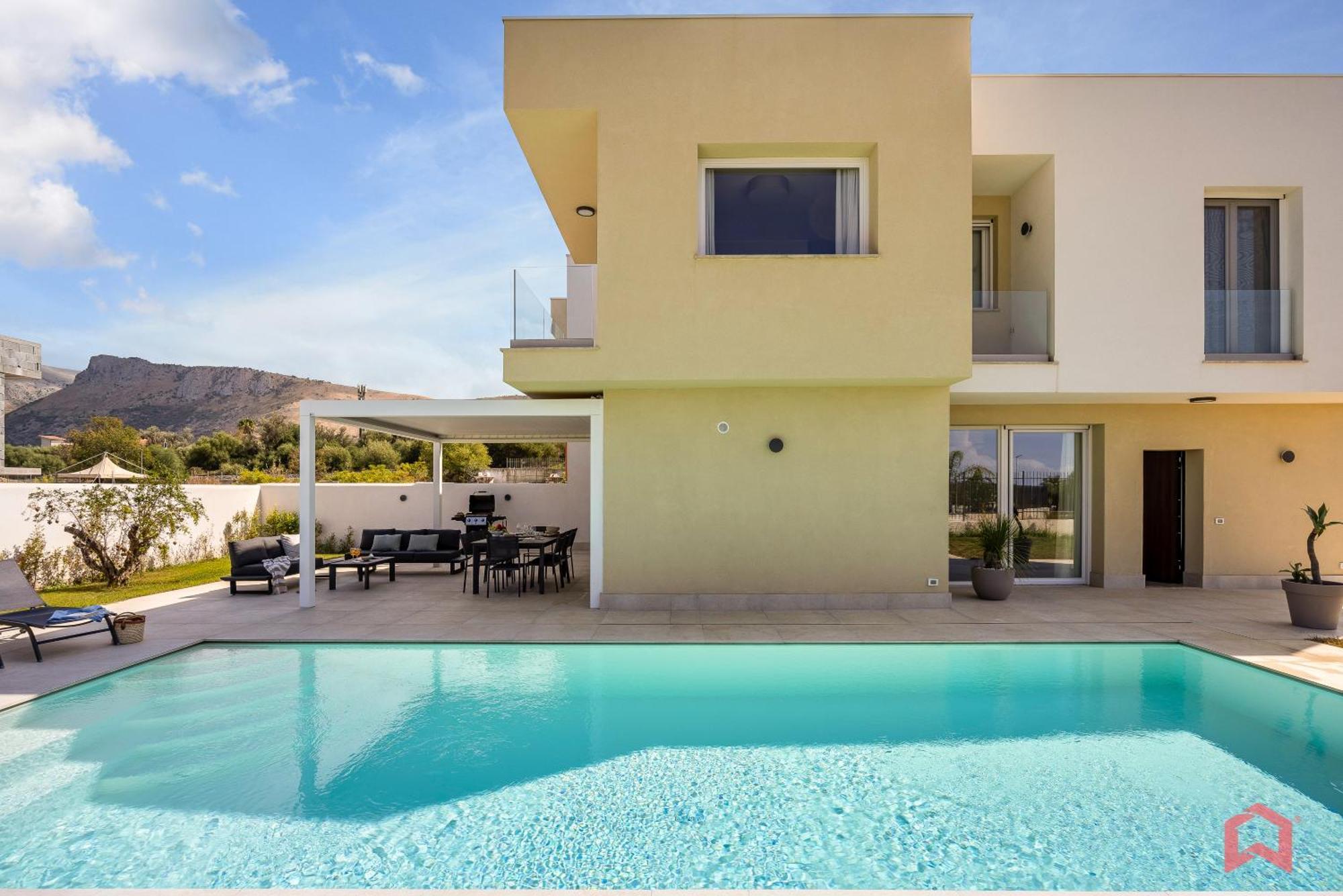 Brand New Villa With Private Heated Pool Terrasini Extérieur photo